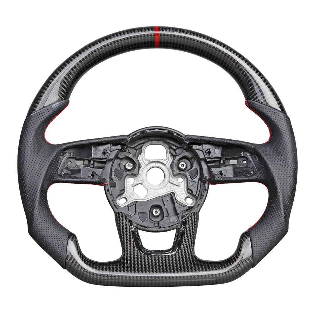 Volant en fibres de carbone et cuir perforé pour Audi S3/4/5 - RS3/4/5