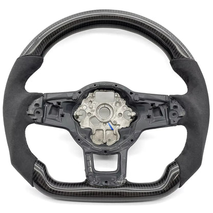 Volant en fibres de carbone pour VW Golf GTI/R/GTD/GTE