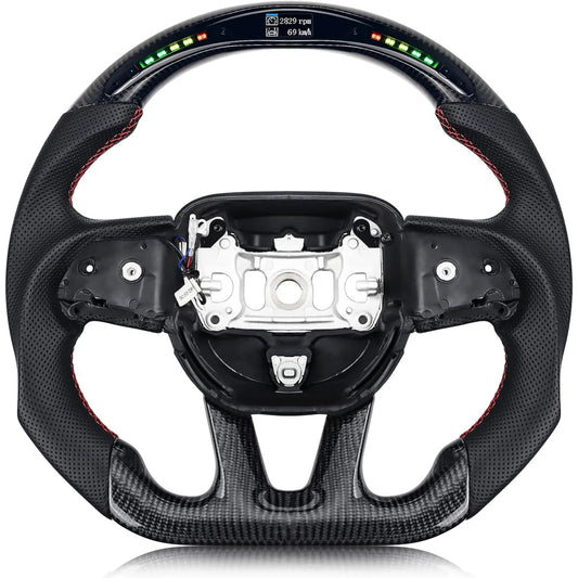 Lenkrad aus Kohlefaser und perforiertem Leder für Dodge Challenger/Charger/Durango