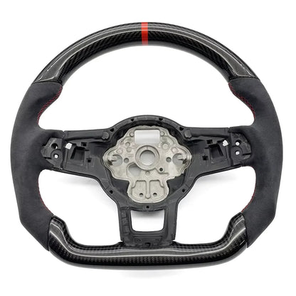 Volant en fibres de carbone pour VW Golf GTI/R/GTD/GTE