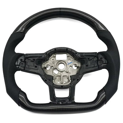 Volant en fibres de carbone pour VW Golf GTI/R/GTD/GTE