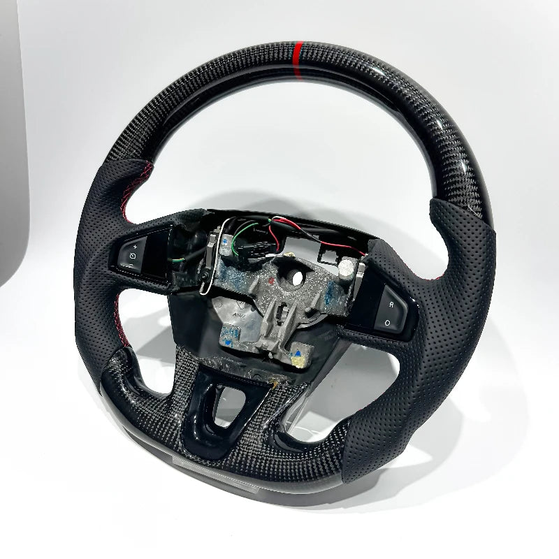 Volant en fibres de carbone et cuir pour Mégane III Rs