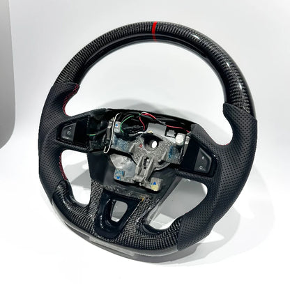 Volant en fibres de carbone et cuir pour Mégane III Rs