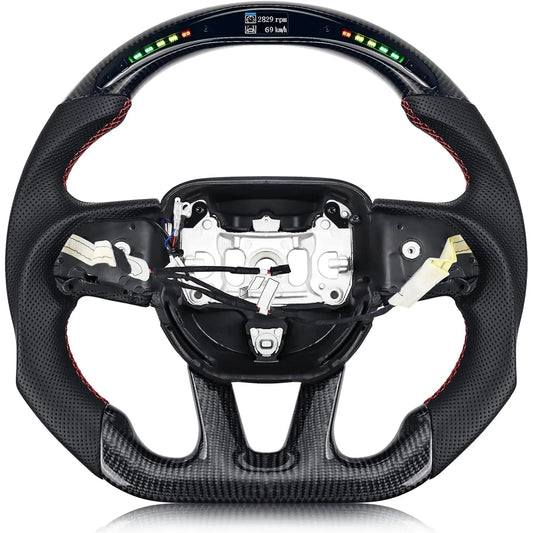 Lenkrad aus Kohlefaser und perforiertem Leder für Dodge Challenger/Charger/Durango