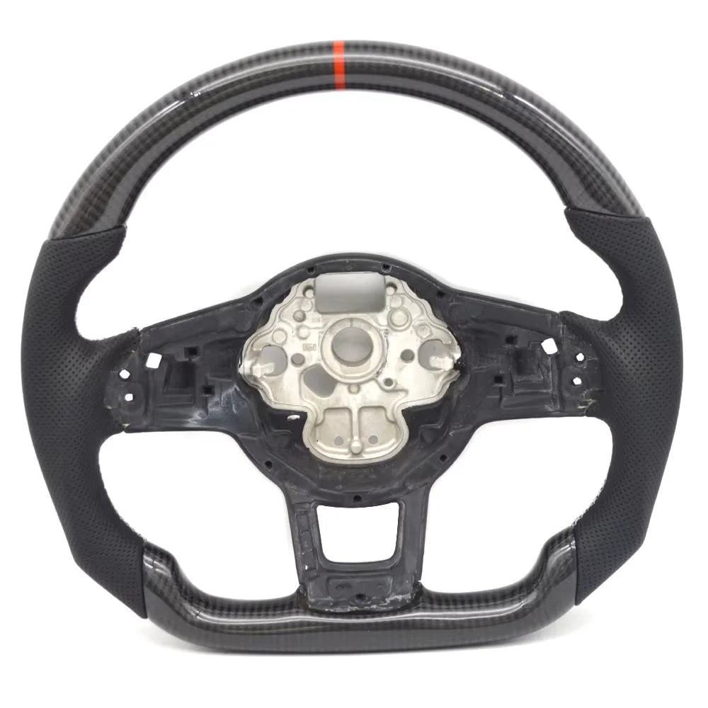 Volant en fibres de carbone pour VW Golf GTI/R/GTD/GTE