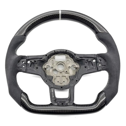 Volant en fibres de carbone pour VW Golf GTI/R/GTD/GTE