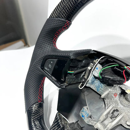 Volant en fibres de carbone et cuir pour Mégane III Rs