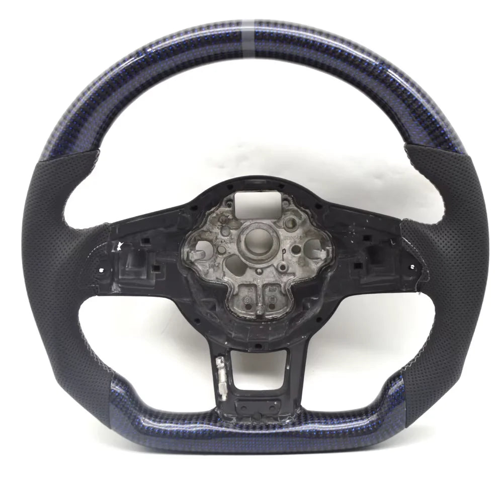 Volant en fibres de carbone pour VW Golf GTI/R/GTD/GTE