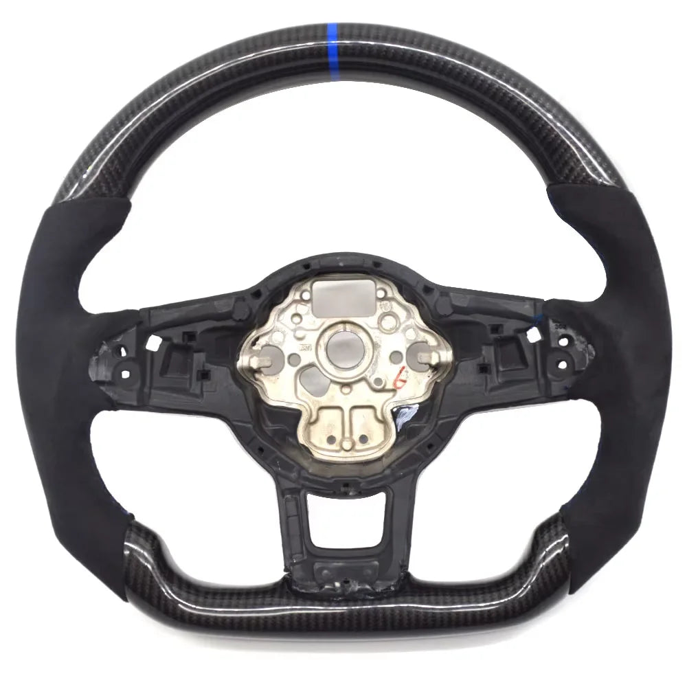 Volant en fibres de carbone pour VW Golf GTI/R/GTD/GTE