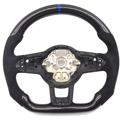 Volant en fibres de carbone pour VW Golf GTI/R/GTD/GTE