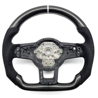 Volant en fibres de carbone pour VW Golf GTI/R/GTD/GTE