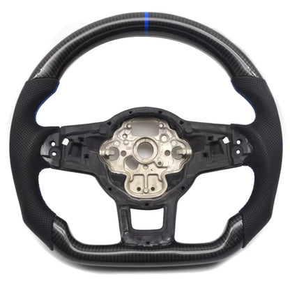 Volant en fibres de carbone pour VW Golf GTI/R/GTD/GTE